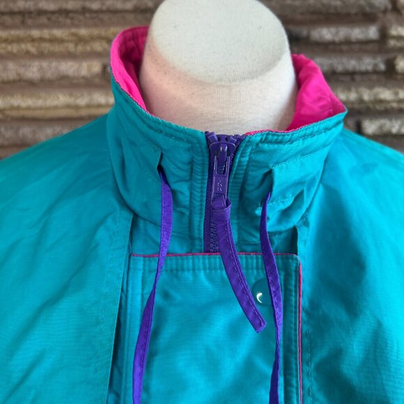 Cabin Creek Vintage 80s 90s Colorblock Casual Bomber Jacket Size Large - Picture 8 of 11